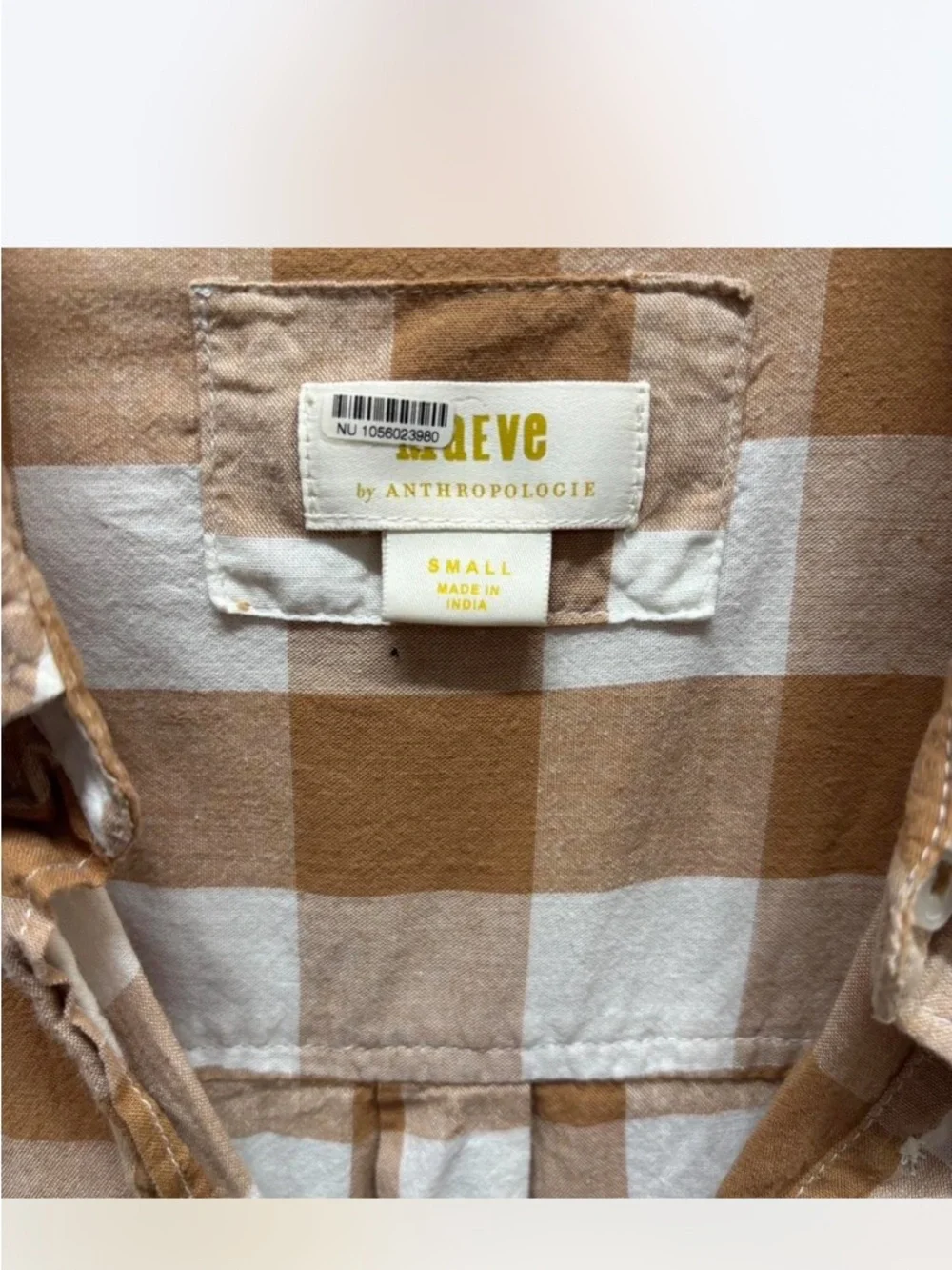 Anthropologie Yellow Plaid Button-Down Shirt - Women - Picture 5 of 5